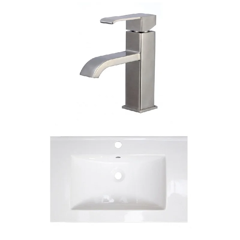 24-in. W 1 Hole Ceramic Top Set In White Color - CUPC Faucet Incl.