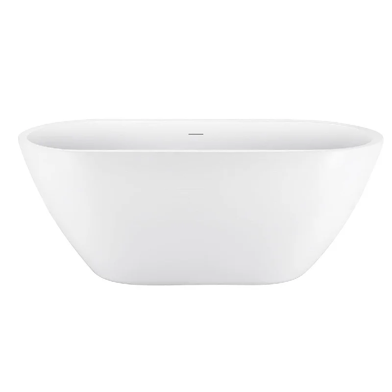 65" 100% Acrylic Freestanding Bathtub，Soaking Tub，white Bathtub