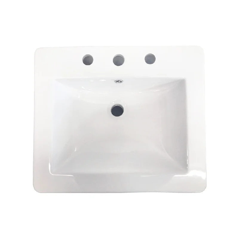 3 holes rectangle white