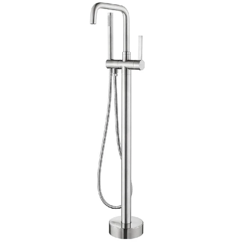 Delara Freestanding Chrome Tub Faucet with Hand Shower