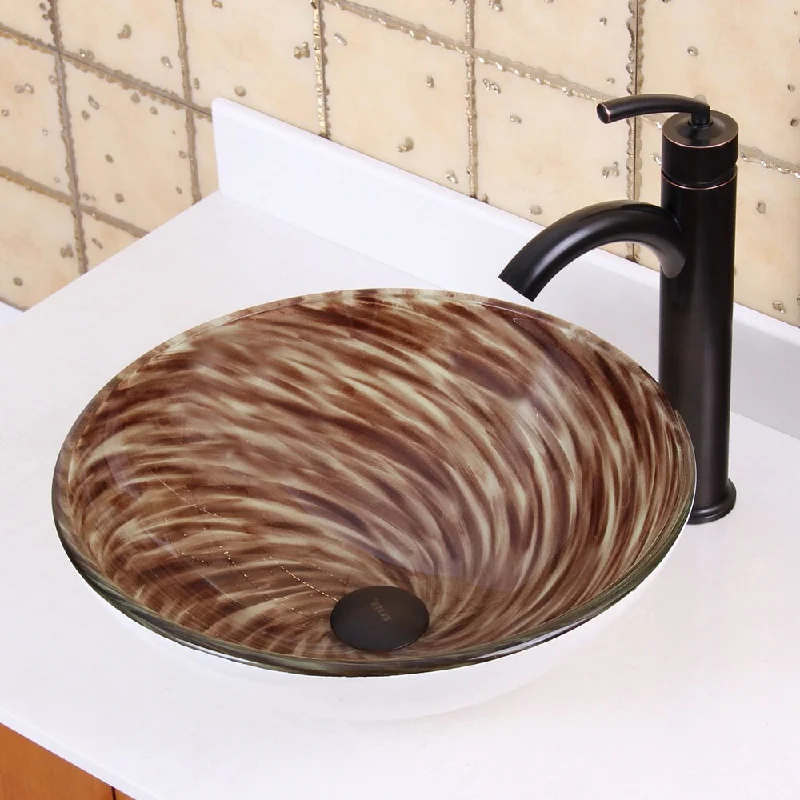 Oil Rubbed Bronze Finish Faucet+Sink