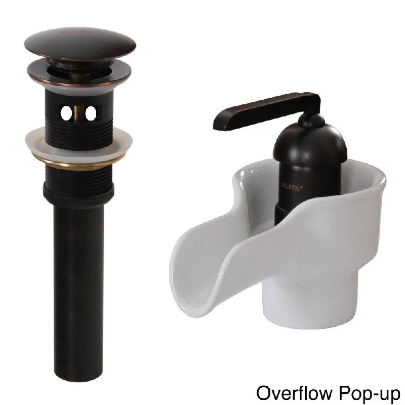 Elite Single Handle Oil-Rubbed Bronze Bathroom Sink Faucet with Pop-Up Drain