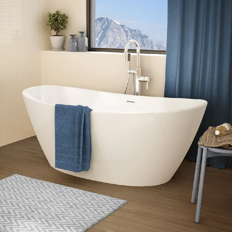 Iku White High-gloss Free-standing Bathtub