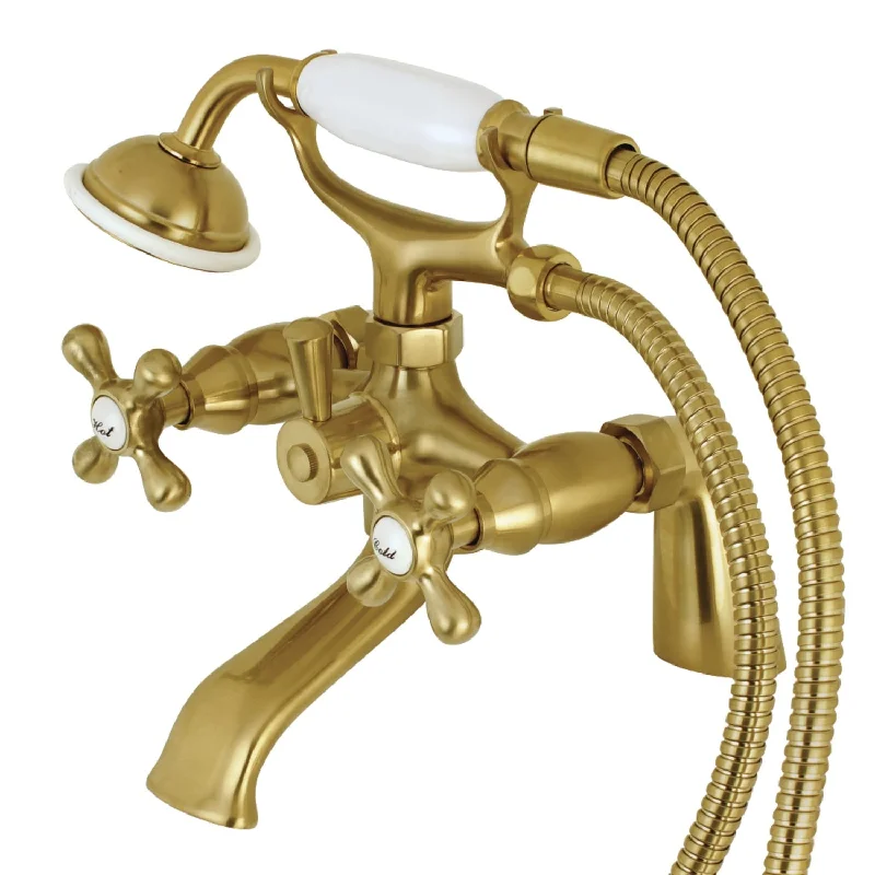 Kingston Brass Deck Mount Clawfoot Tub Faucet with Hand Shower