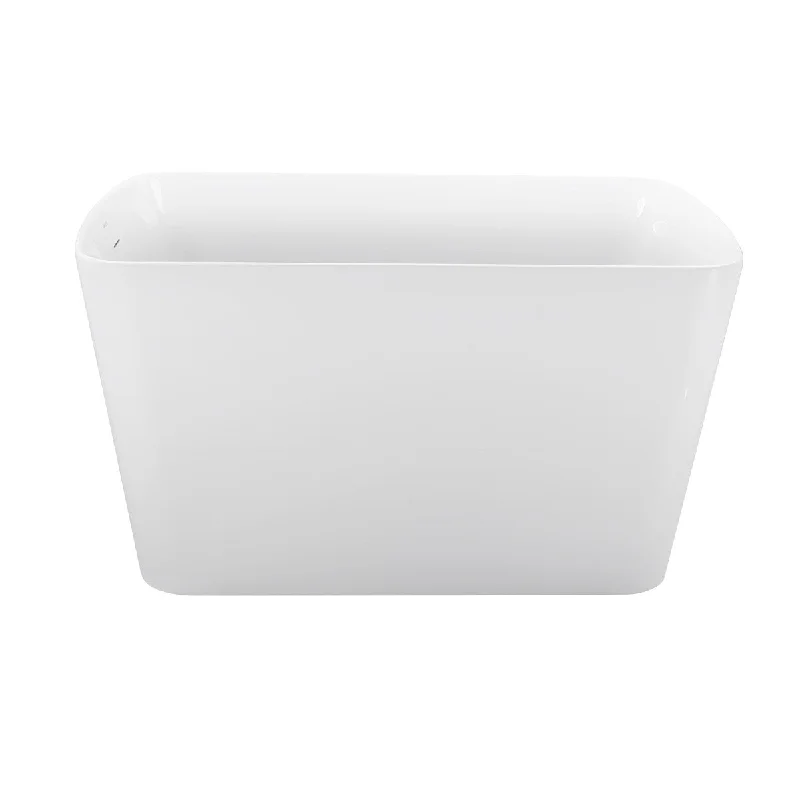 47" Acrylic Freestanding Bathtub，white Bathtub，Contemporary Soaking Tub