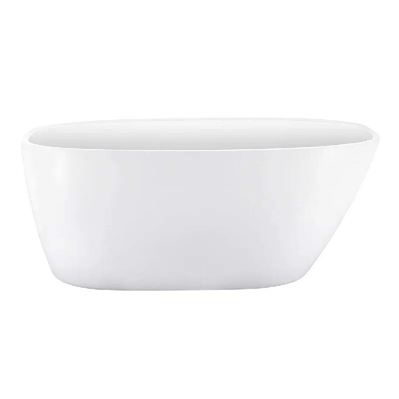 59" 100% Acrylic Freestanding Bathtub，Contemporary Soaking Tub，white Bathtub