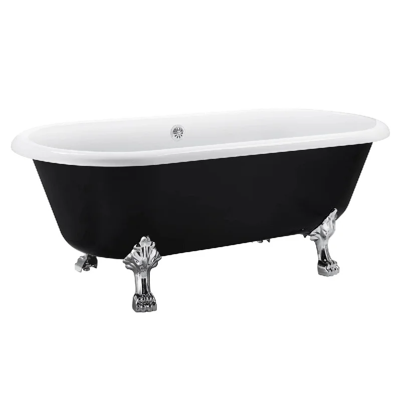 67" 100% Acrylic Freestanding Bathtub,Contemporary Soaking Tub,white bathtub