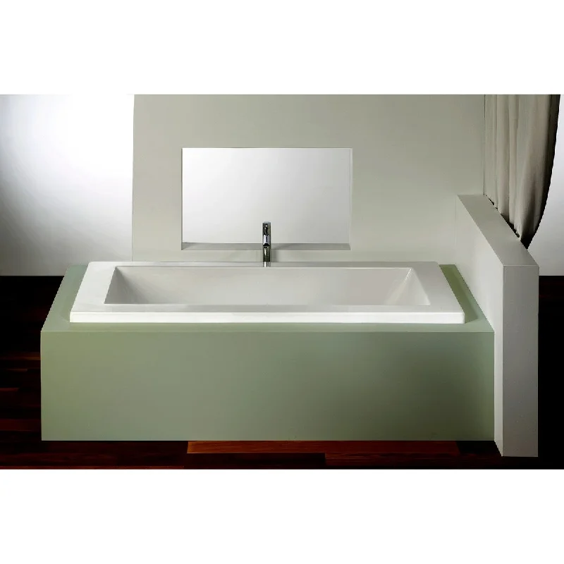 Allen 60" Drop In High Gloss White Acrylic Bathtub