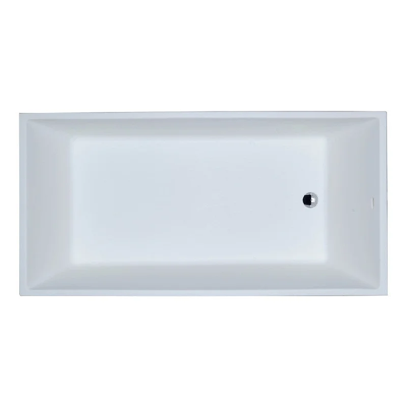 Clarke Spartan Satin White Acrylic Soaking Freestanding Bathtub