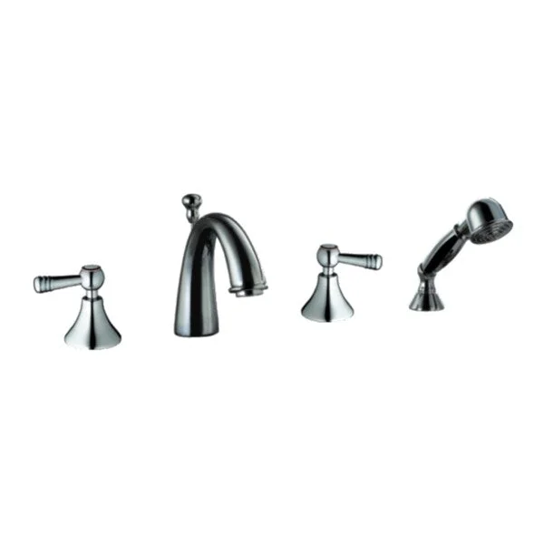 Dawn® 4-hole Tub Filler with Personal Handshower and Lever Handles