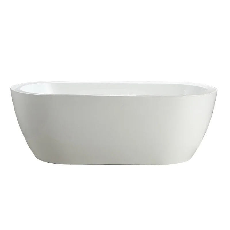 MTD Vanities Venice Freestanding Soaking Acrylic Bathtub 68-inch White