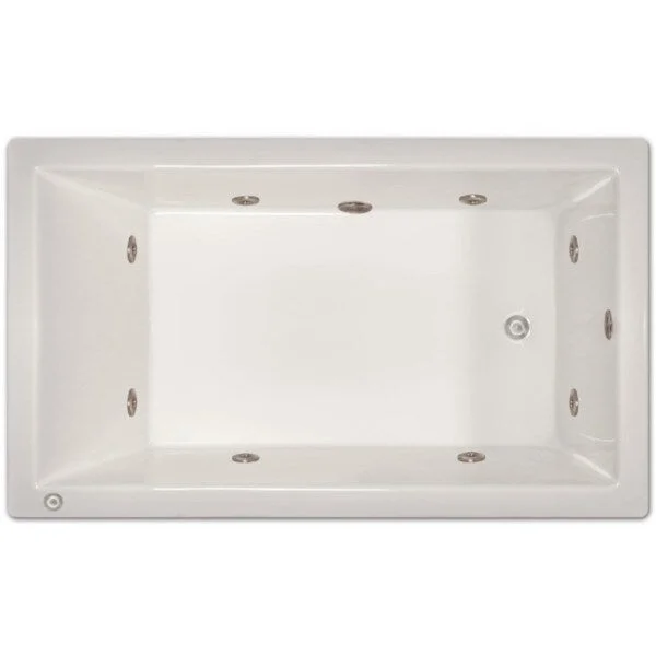 Signature Bath Acrylic 72-inch x 42-inch x 18-inch Drop-in Whirlpool Tub with Stainless Jets