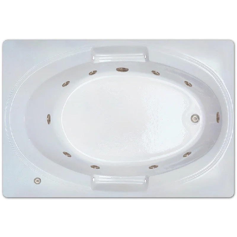 Signature Bath White Acrylic Drop-in Whirlpool Tub