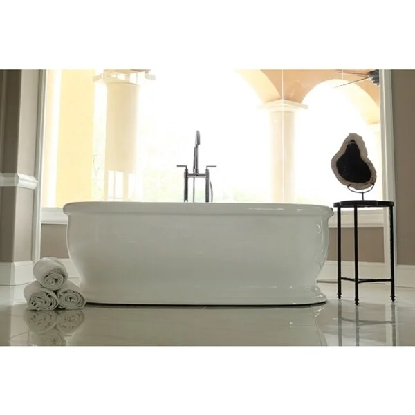 Signature Bath White Acrylic Freestanding Bathtub