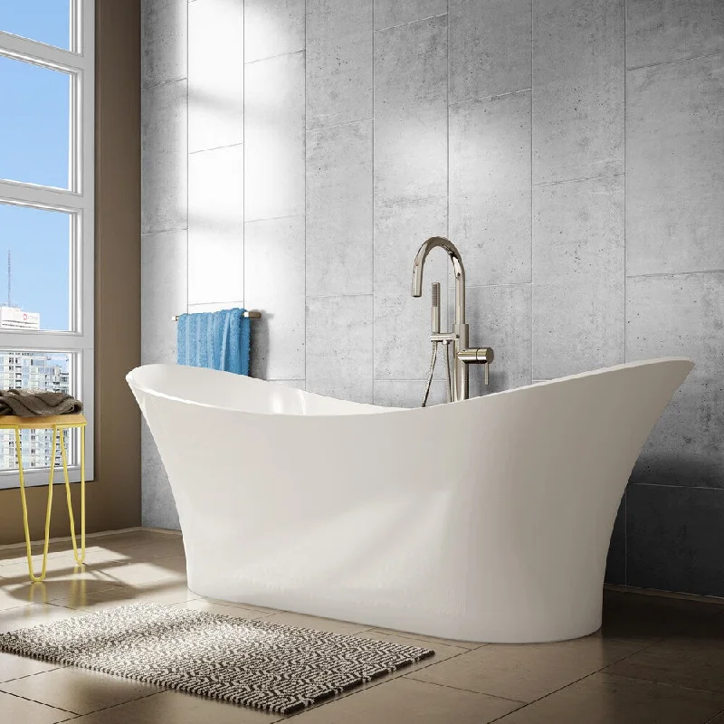 White Free-standing Symmetrical Evita Bathtub