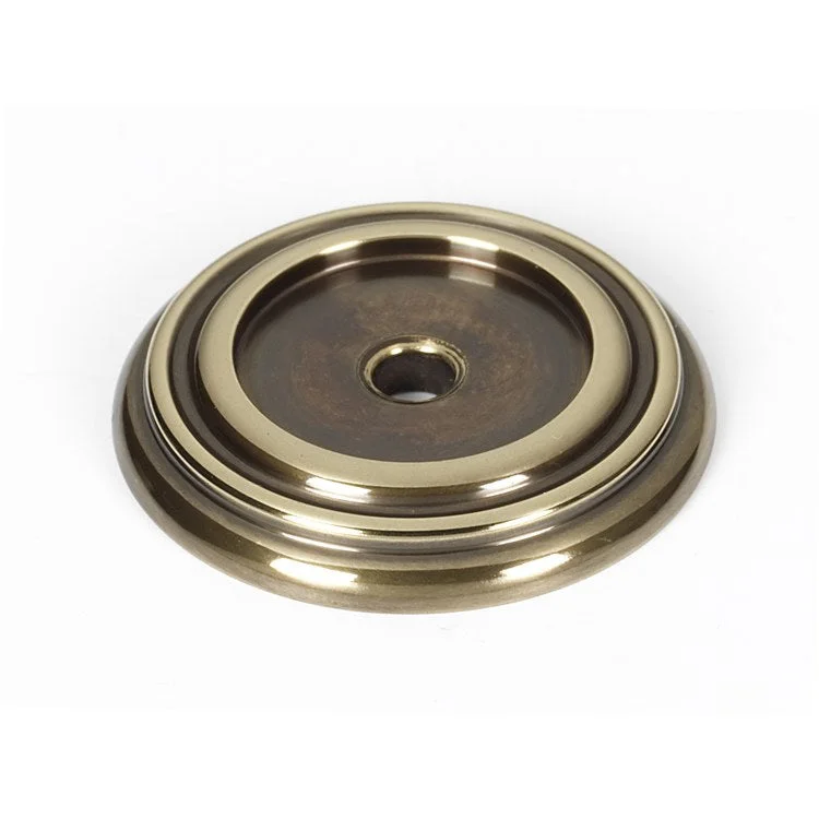 Backplate Charlie's 1-1/4 Inch Polished Antique Brass for A626 and A626-14