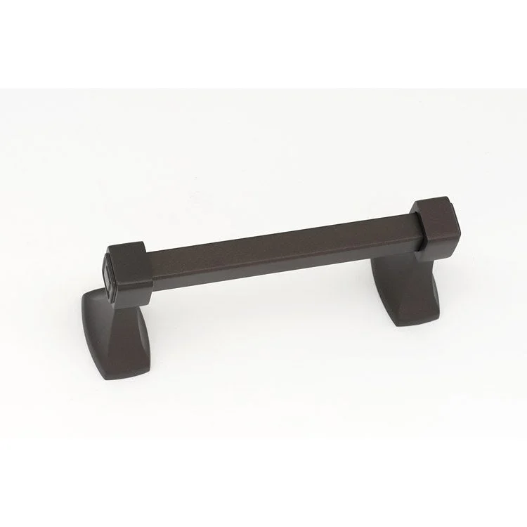 Toilet Paper Holder Cube Bath Swing Chocolate Bronze Brass 6-1/4 Inch 3-1/16 Inch Wall Mount