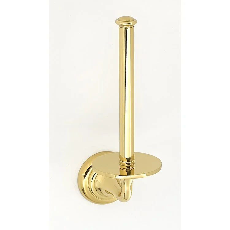 Toilet Paper Holder Charlie's Bath Reserve Unlacquered Brass 6-3/4 Inch 2-13/16 Inch Wall Mount