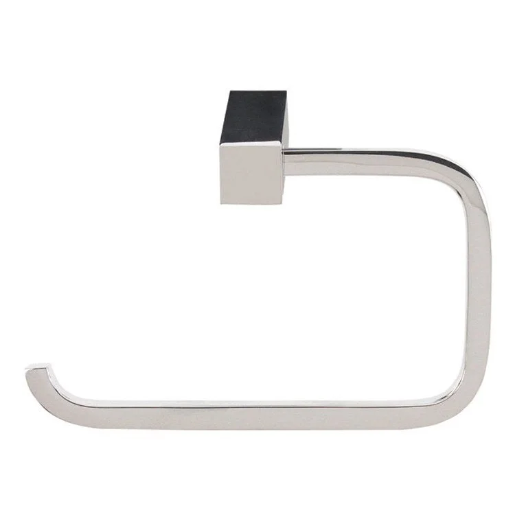 Toilet Paper Holder Spa 2 Bath Single Post Unlacquered Brass 5-1/2 Inch 2-1/8 Inch Wall Mount