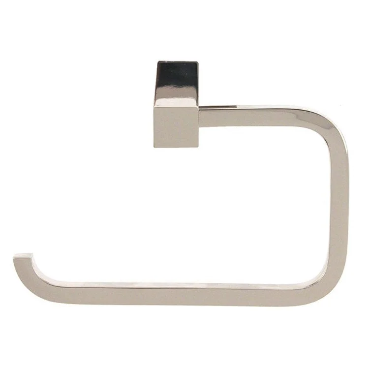 Toilet Paper Holder Spa 2 Bath Single Post Polished Nickel Brass 5-1/2 Inch 2-1/8 Inch Wall Mount