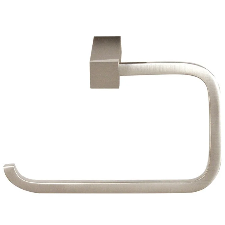 Toilet Paper Holder Spa 2 Bath Single Post Satin Nickel Brass 5-1/2 Inch 2-1/8 Inch Wall Mount