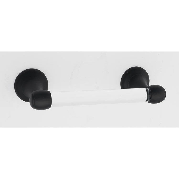 Toilet Paper Holder Royale Acrylic Bath Swing Matte Black 6-1/4 Inch 3-1/8 Inch Wall Mount