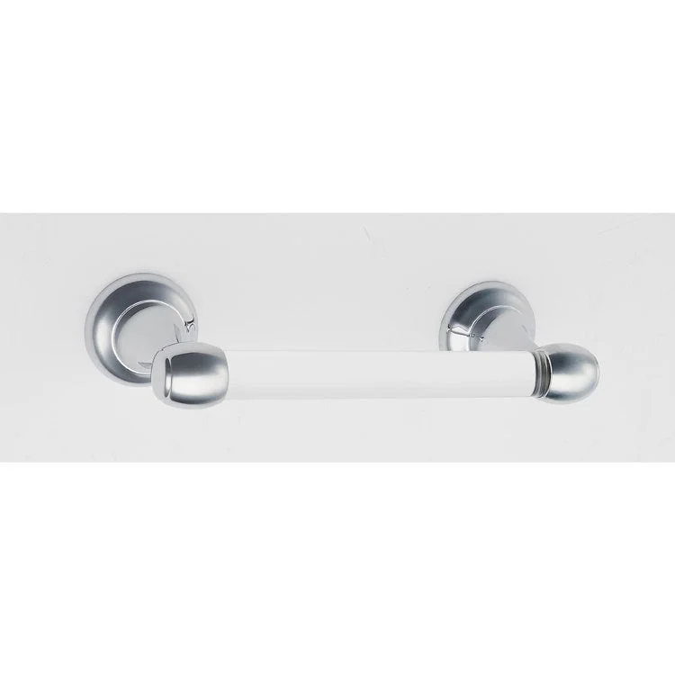 Toilet Paper Holder Royale Acrylic Bath Swing Polished Chrome 6-1/4 Inch 3-1/8 Inch Wall Mount