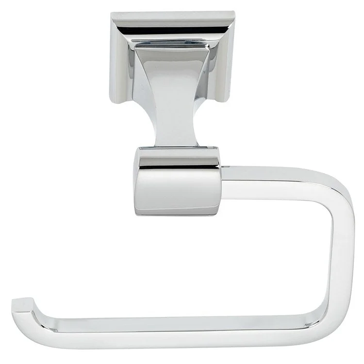 Toilet Paper Holder Manhattan Bath Single Post Polished Chrome 5-3/8 Inch 3-1/4 Inch Wall Mount