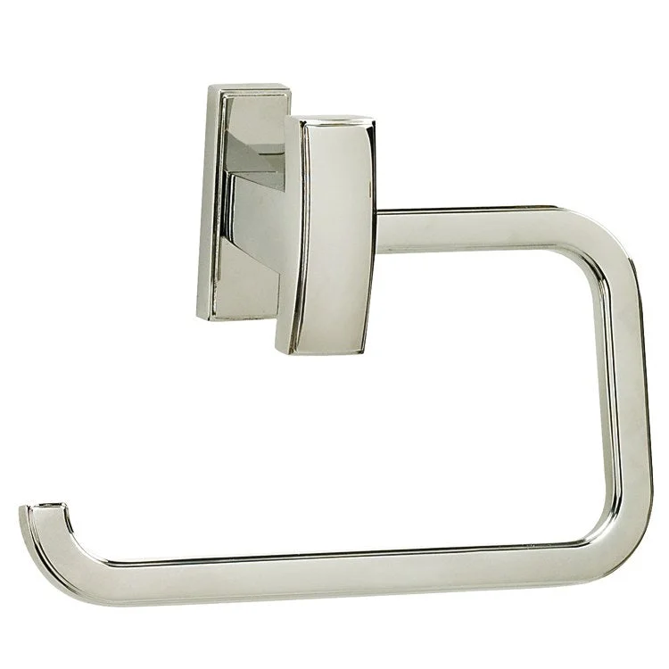 Toilet Paper Holder Arch Bath Single Post Polished Nickel 5-1/2 Inch 3-1/8 Inch Wall Mount