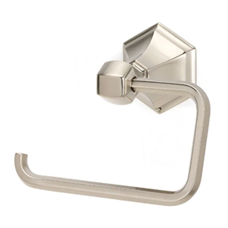 Toilet Paper Holder Nicole Bath Single Post Satin Nickel Brass 5-1/2 Inch 3-1/4 Inch Wall Mount