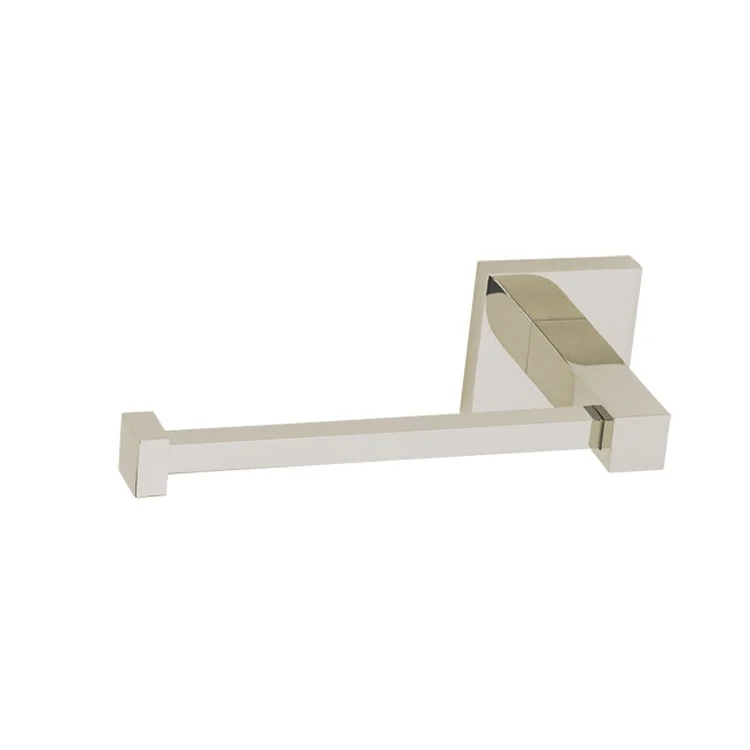 Toilet Paper Holder Contemporary ll Bath Universal Polished Nickel Brass 6-7/8 Inch Wall Mount