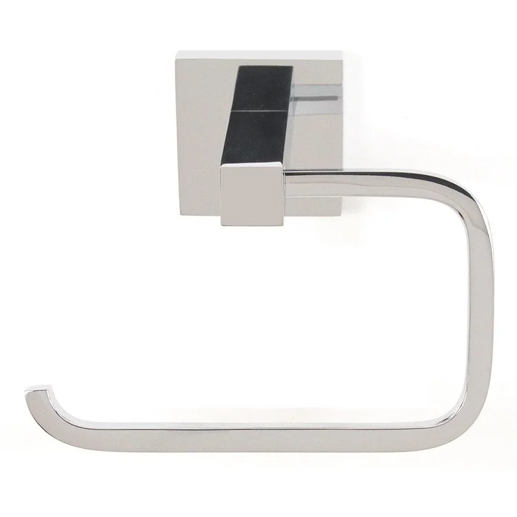 Toilet Paper Holder Contemporary ll Bath Single Post Polished Chrome Brass 5-1/2 Inch 2-3/8 Inch Wall Mount