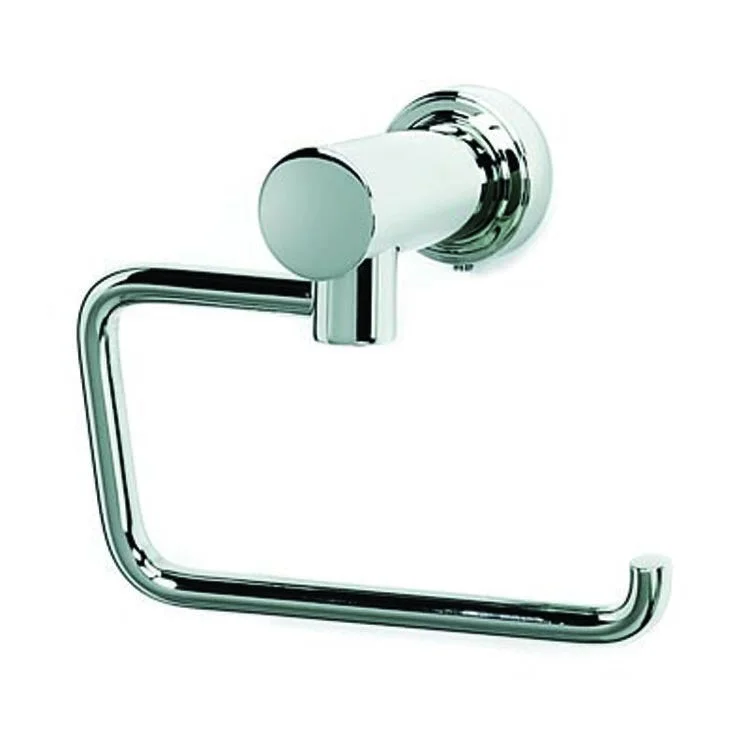 Toilet Paper Holder Infinity Bath Single Post Unlacquered Brass 5-1/2 Inch 2-13/16 Inch Wall Mount