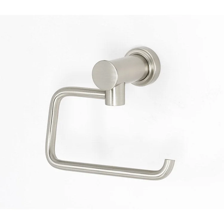 Toilet Paper Holder Infinity Bath Single Post Satin Nickel Brass 5-1/2 Inch 2-13/16 Inch Wall Mount