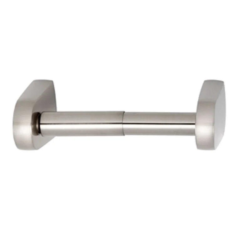 Toilet Paper Holder Euro Bath Satin Nickel Brass 6-1/4 to 8-3/4 Inch 3-1/8 Inch Wall Mount