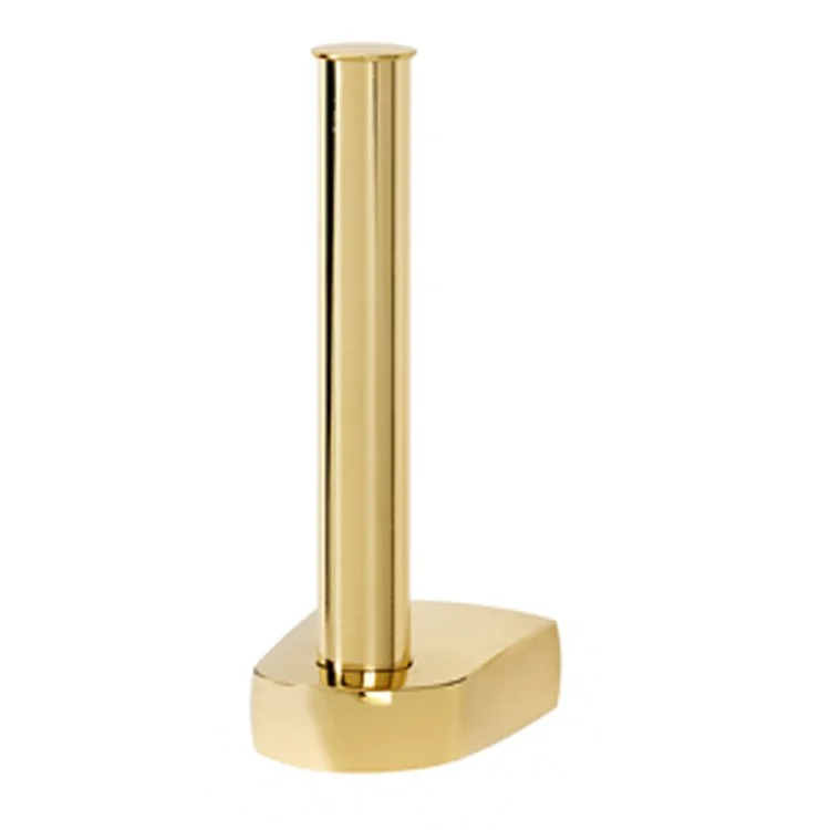 Toilet Paper Holder Euro Bath Reserve Unlacquered Brass 5-7/8 Inch 3-1/8 Inch Wall Mount