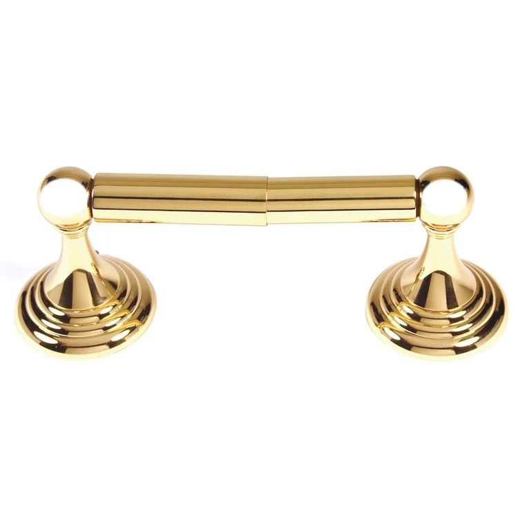 Toilet Paper Holder Embassy Bath Unlacquered Brass 6-1/4 to 8-3/4 Inch 3-1/4 Inch Wall Mount