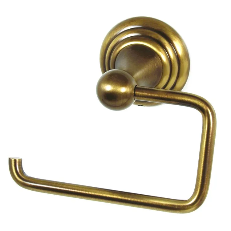 Toilet Paper Holder Embassy Bath Single Post Antique English Brass 5-1/2 Inch 3-1/4 Inch Wall Mount