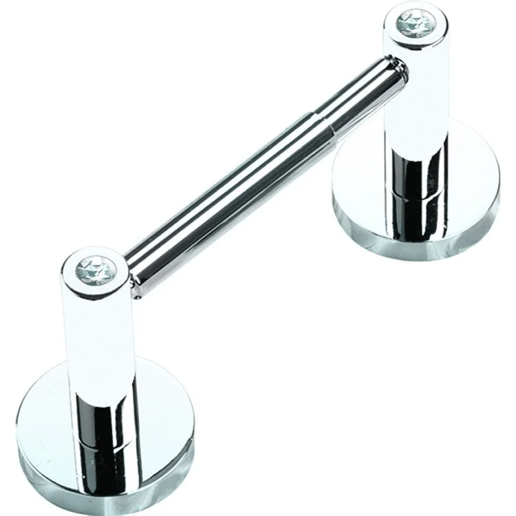 Toilet Paper Holder Contemporary I Crystal Bath Polished Chrome Brass 6-1/4 to 8-3/4 Inch 3-1/16 Inch Wall Mount