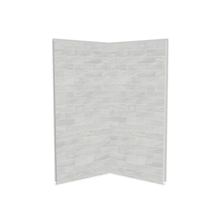 Shower Wall Utile 2 Piece Corner 36 x 1-1/8 x 80 Inch Organik Permafrost Composite 36x1-1/8x80 Inch