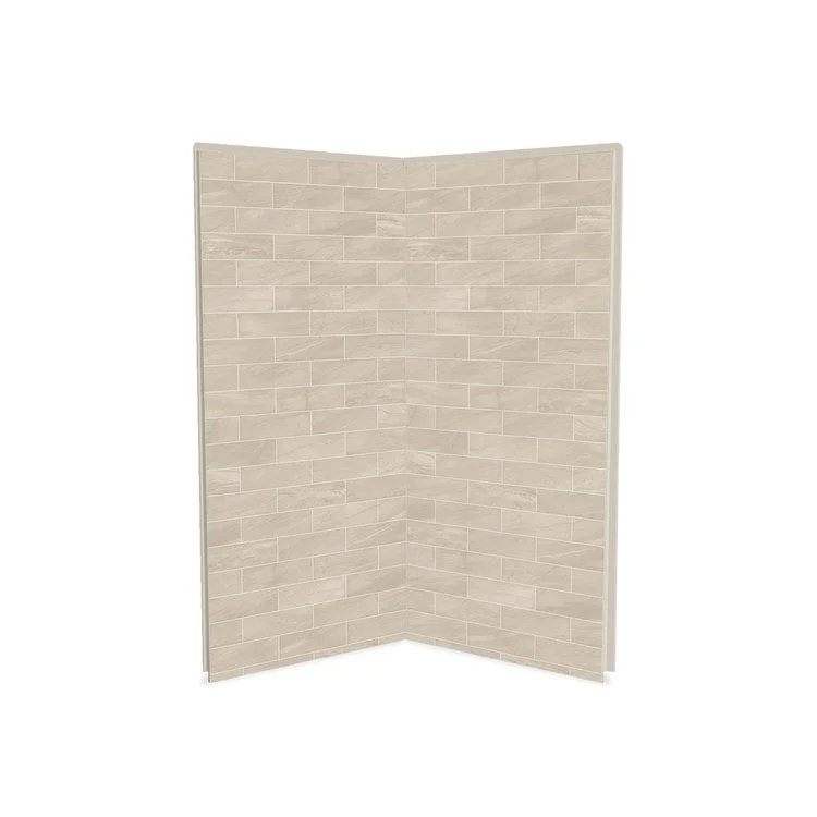 Shower Wall Utile 2 Piece Corner 36 x 1-1/8 x 80 Inch Organik Loam Composite 36x1-1/8x80 Inch