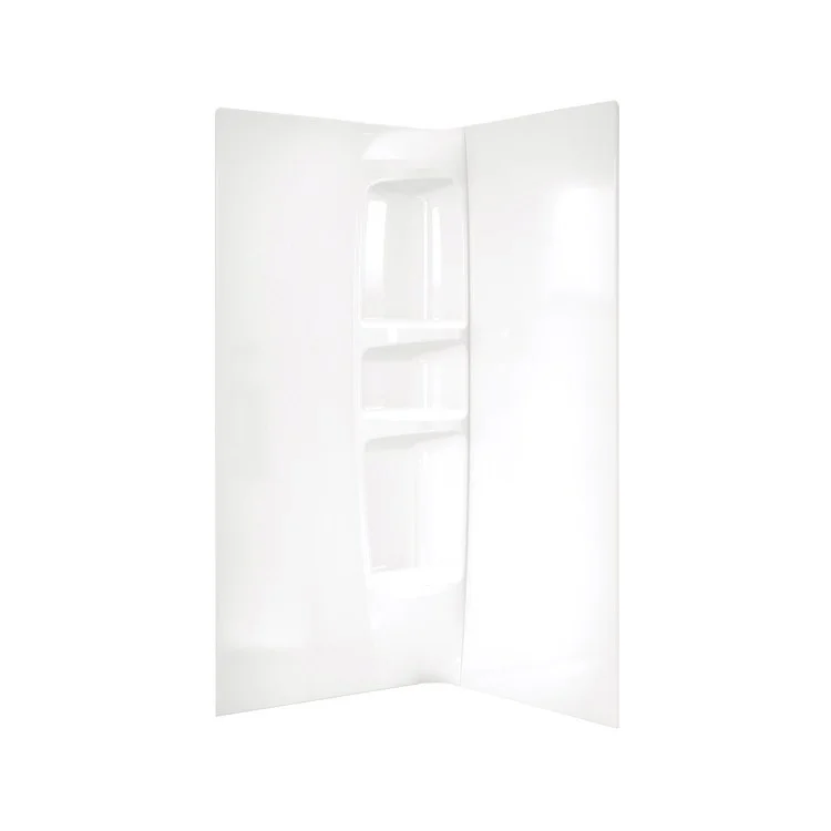 Shower Wall Olympia 2 Piece Corner 36 x 36 x 76 Inch White Acrylic 36x36x76 Inch