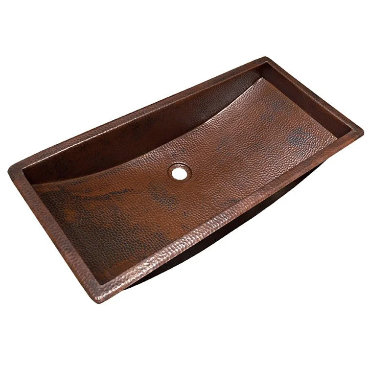 Trough 30 30" Rectangular Copper Universal Mount Bathroom Sink