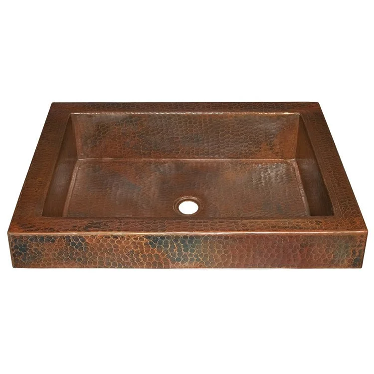 Tatra 20" Rectangular Copper Drop-In Bathroom Sink