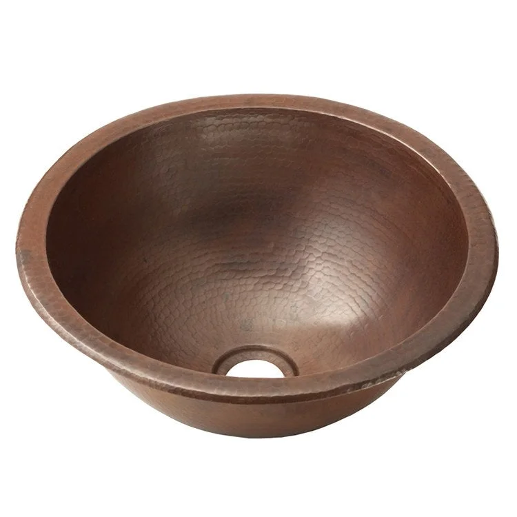 Paloma 13-3/4" Round Copper Universal Mount Bathroom Sink