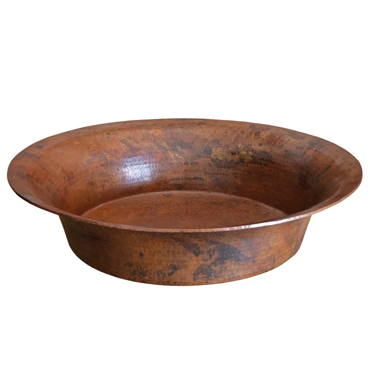 Maestro Bajo 16-1/4" Round Copper Vessel Bathroom Sink