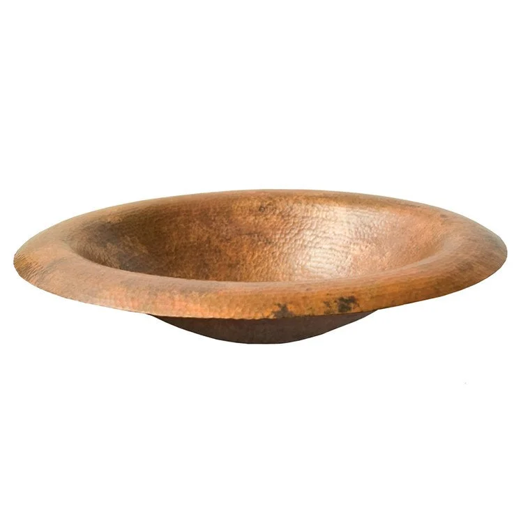 Maestro Lotus 18" Oval Copper Drop-In Bathroom Sink