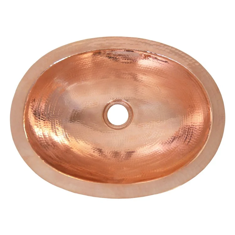 Baby Classic 15-3/4" Oval Copper Undermount Bathroom Sink