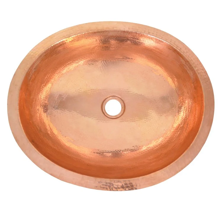 Classic 19" Oval Copper Undermount Bathroom Sink