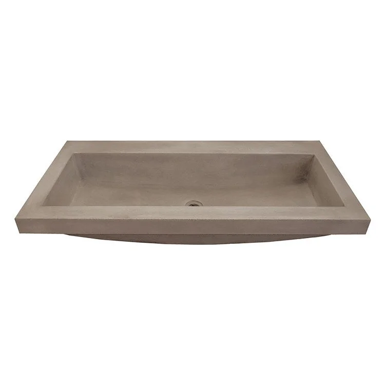 Trough 3619 36" Rectangular NativeStone Drop-In Bathroom Sink without Faucet Holes